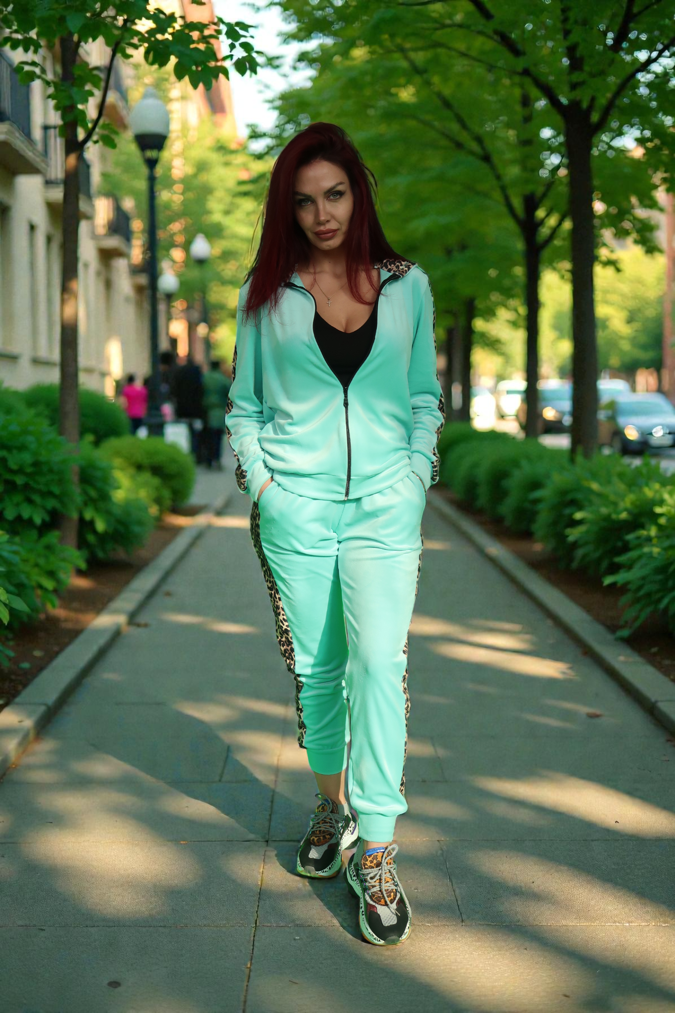 Trening Leopard pentru Femei 2026 Turcoaz