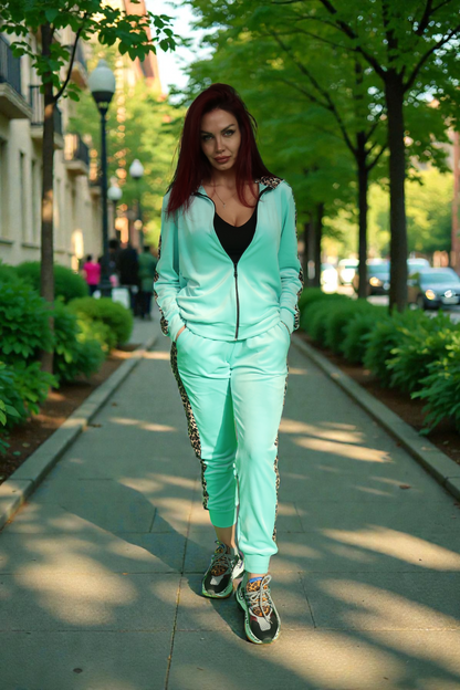 Trening Leopard pentru Femei 2026 Turcoaz